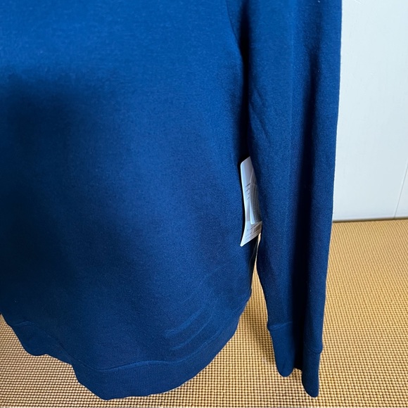 Athleta cut out neck pullover long sleeve top modal NWT L dark blue - Picture 5 of 9